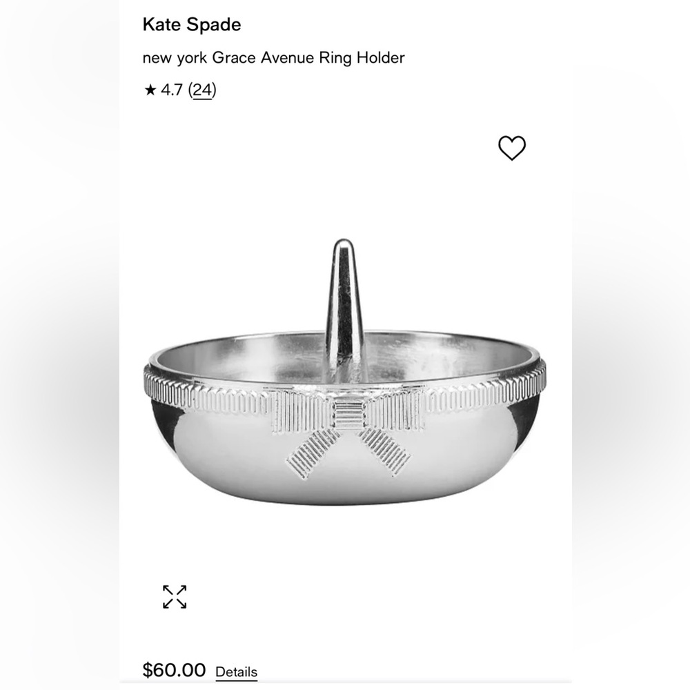 Kate Spade ♠️ for  ring holder silver plated.